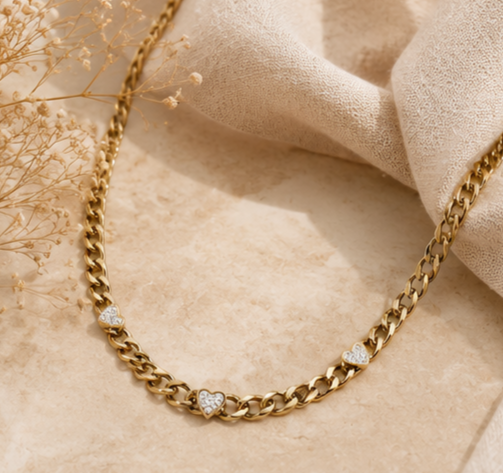 Collar Glamore Adera Brillante Gold