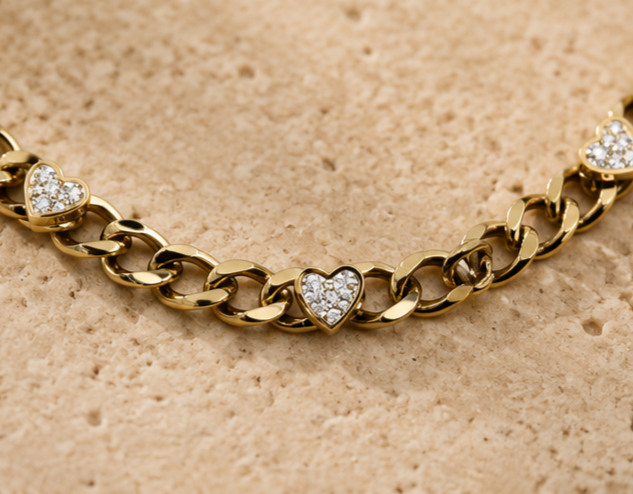 Collar Glamore Adera Brillante Gold