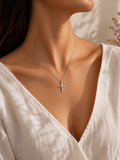 Collar Glamore Croix Silver