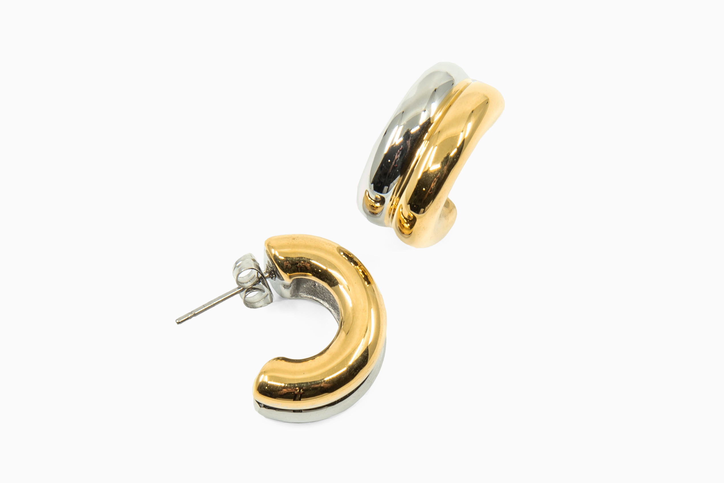 Aros Semi Argolla Dorados y Plateados