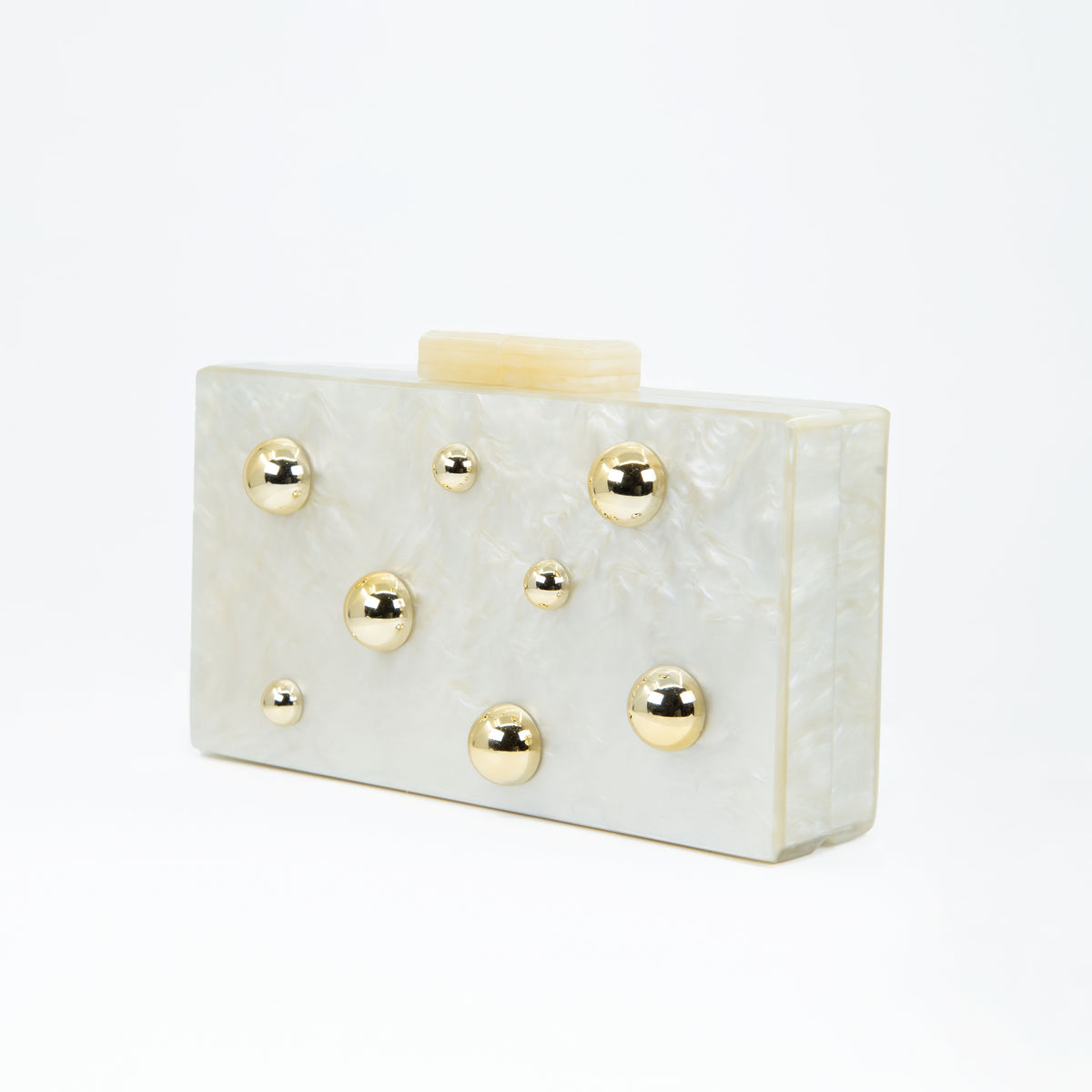Clutch Cuadrado Elegante – Bandolera con Cadena y Piedra