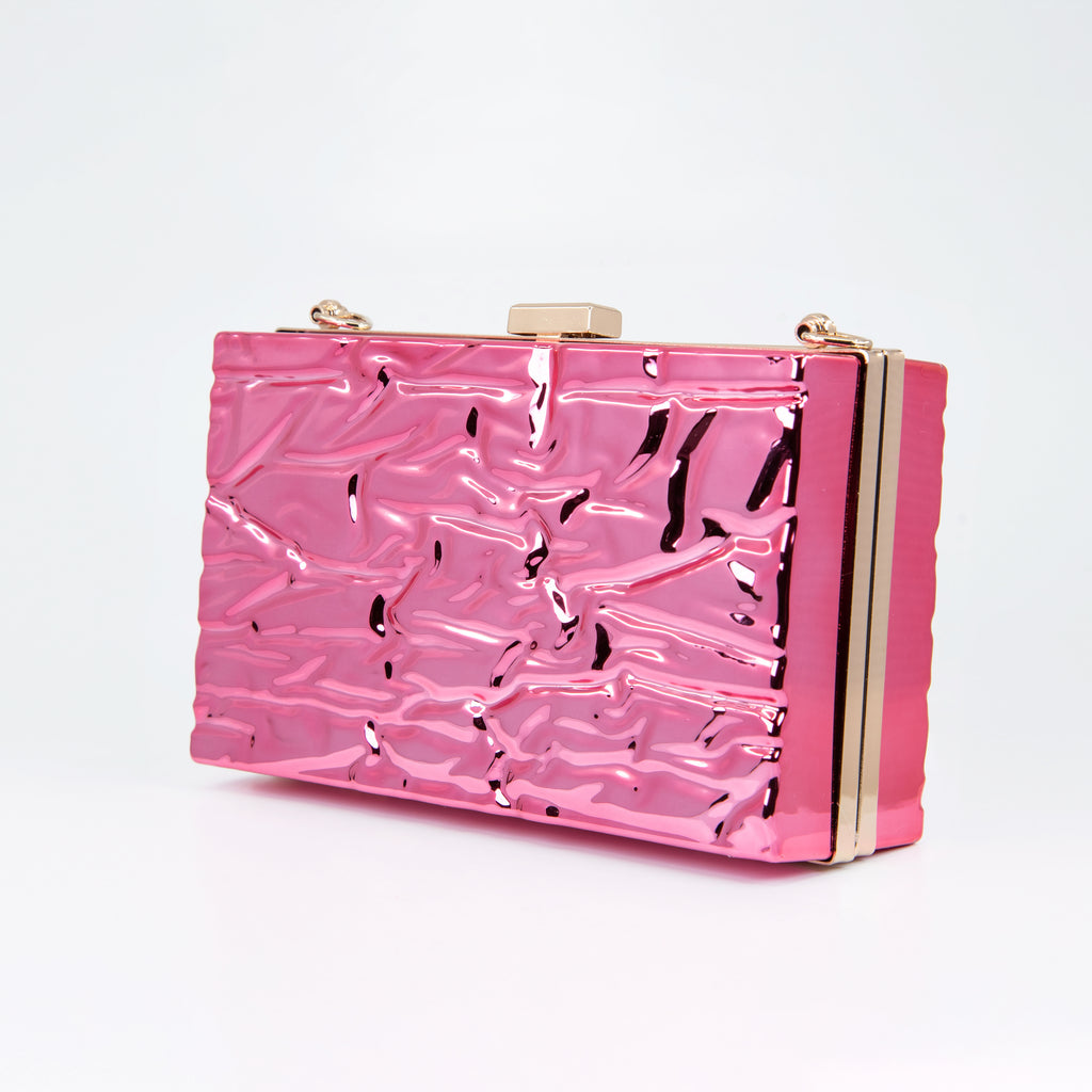 Clutch de Acrílico Efecto Agrietado