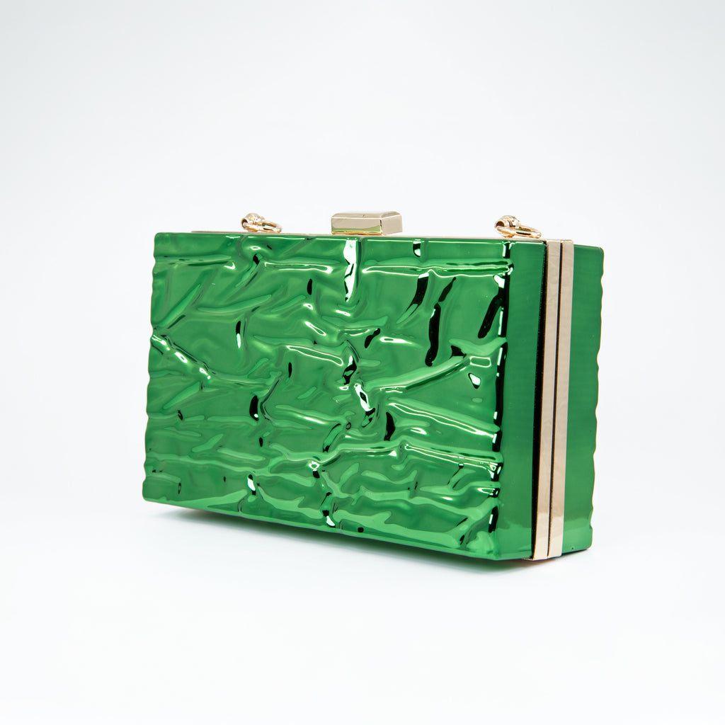 Clutch de Acrílico Efecto Agrietado
