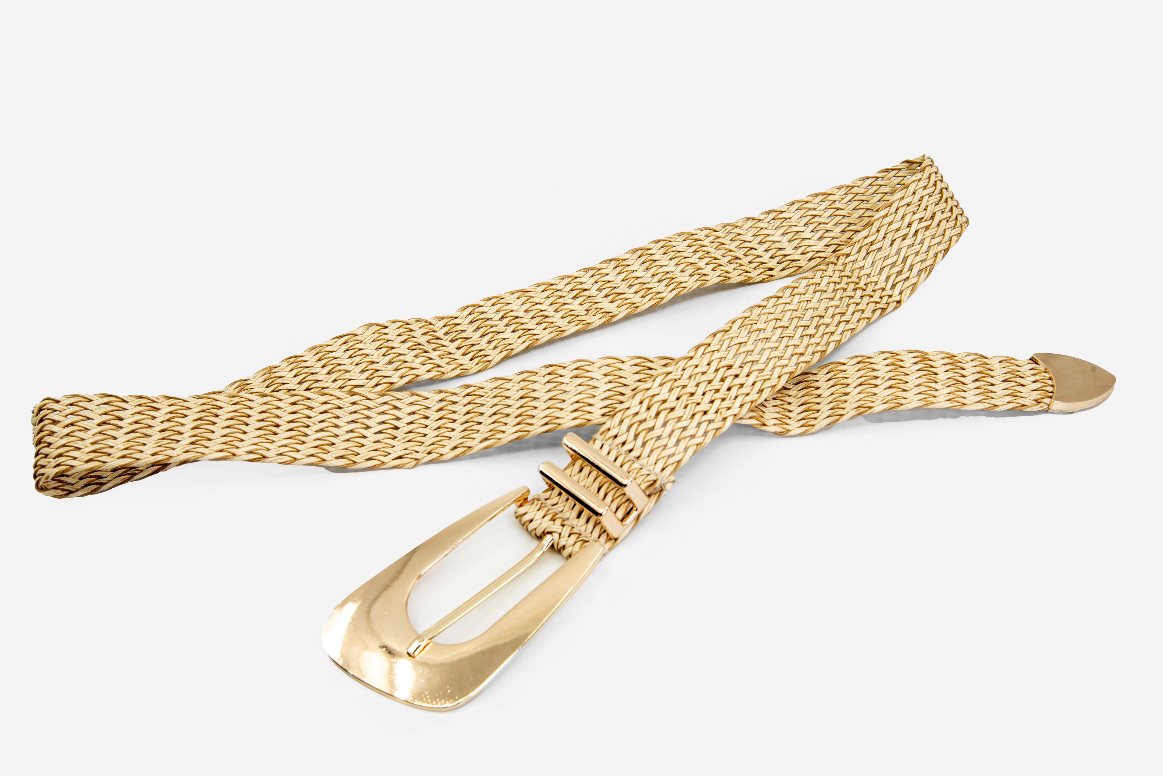 Cinto Trenzado Metal Dorado