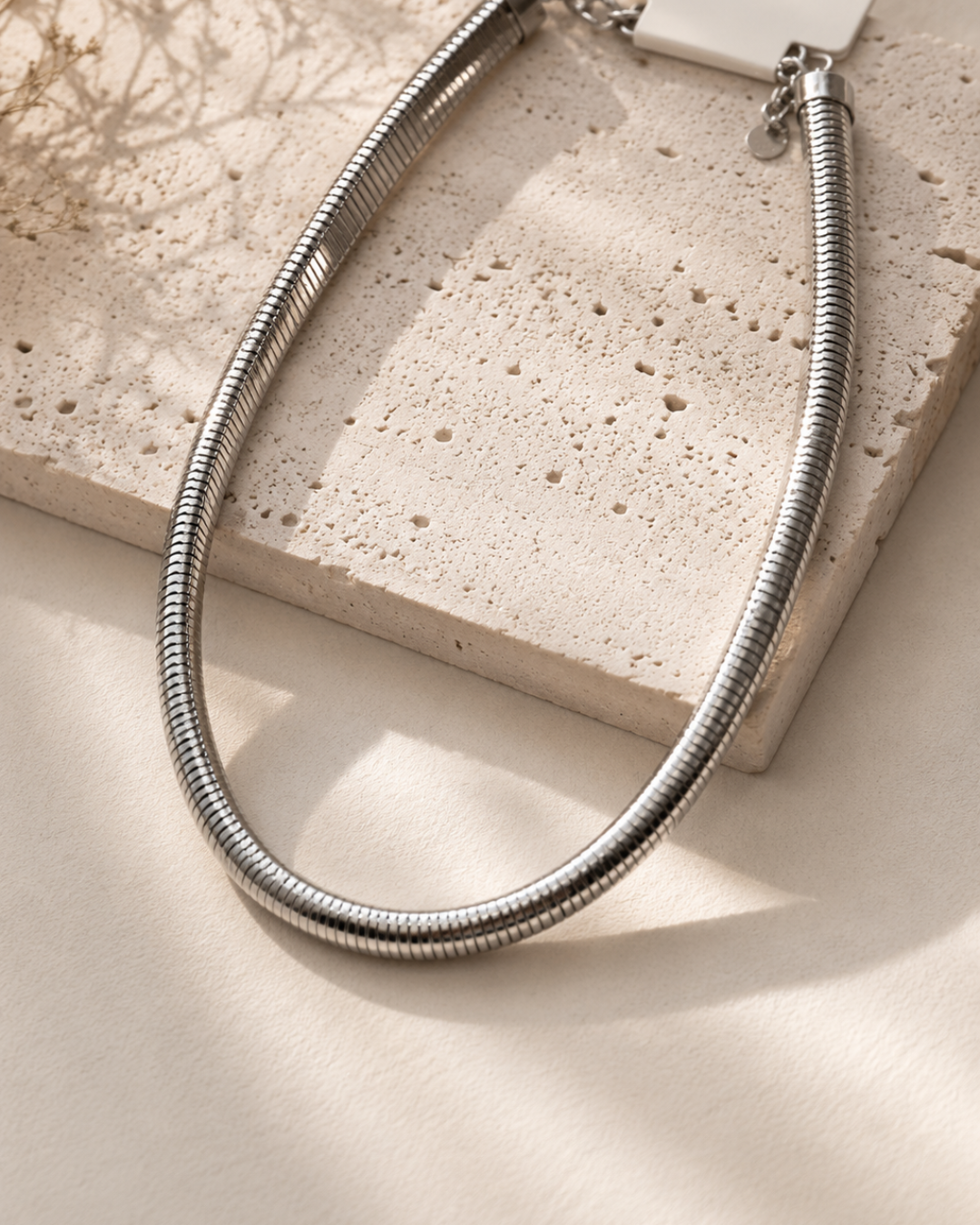 Collar Glamore Cleoh Grueso Silver