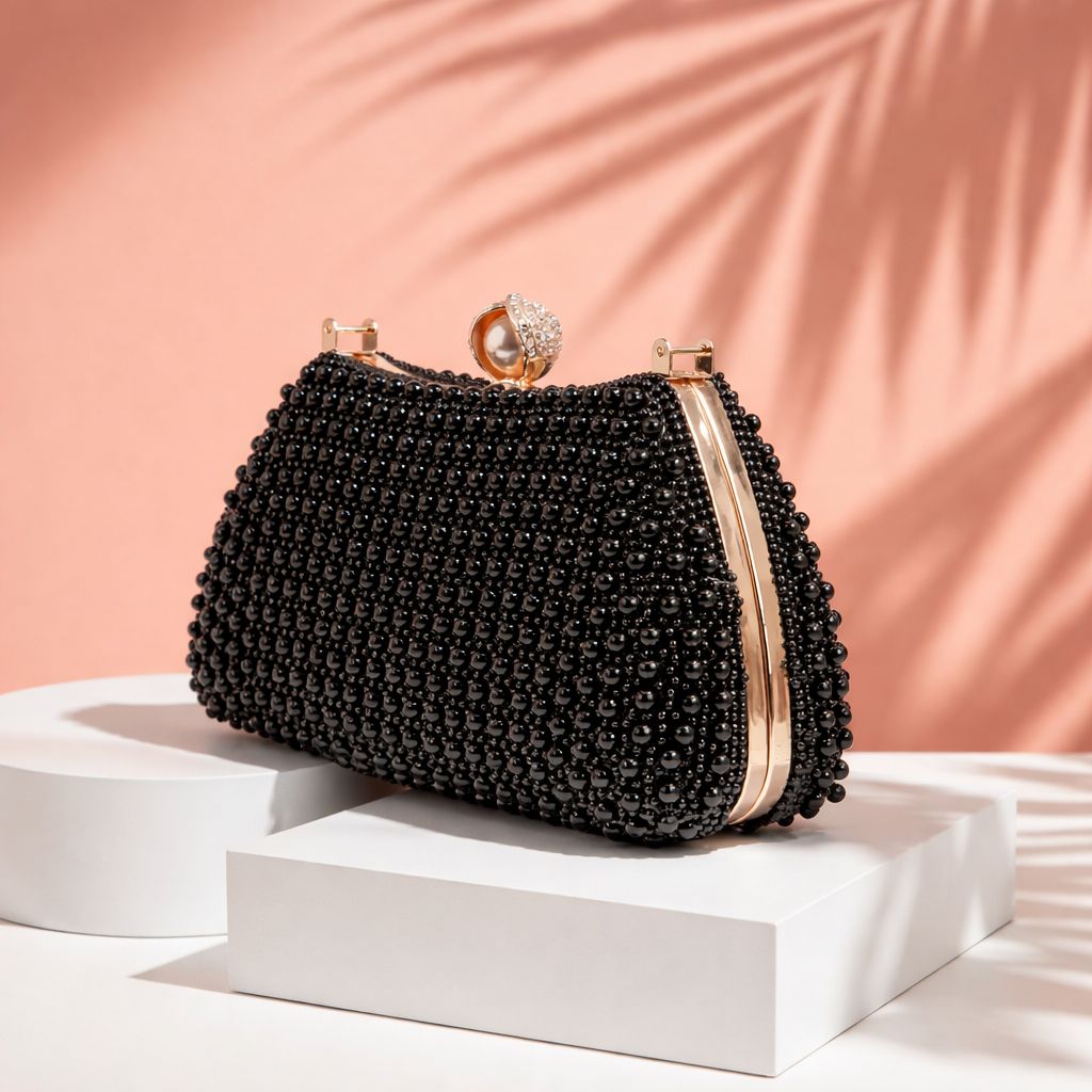 Bolso de Mano Perlas Pequeñas