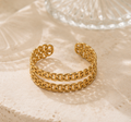 Pulsera Glamore Doble Cadena Gold