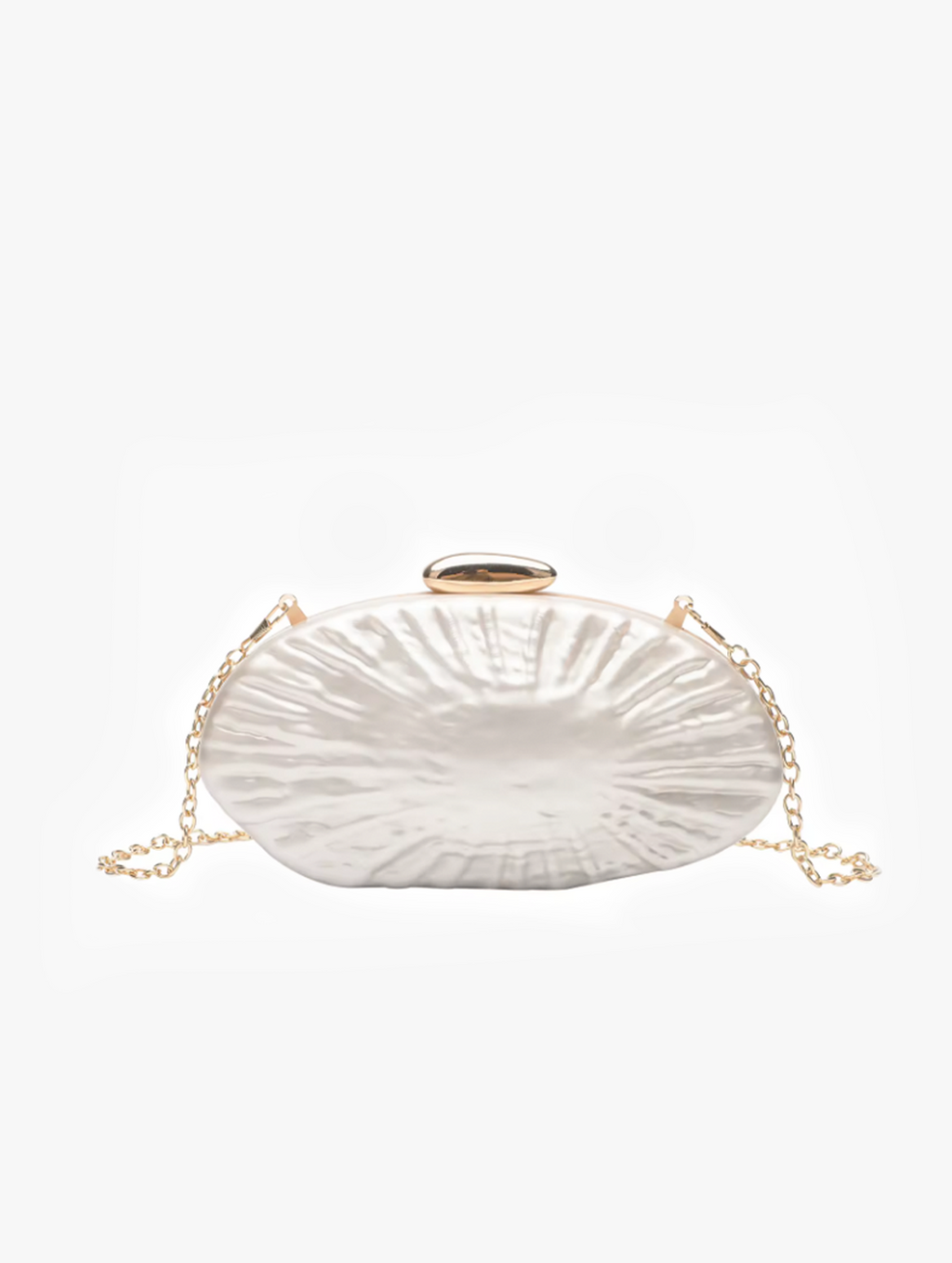 Clutch Perlado con Detalles en Dorado