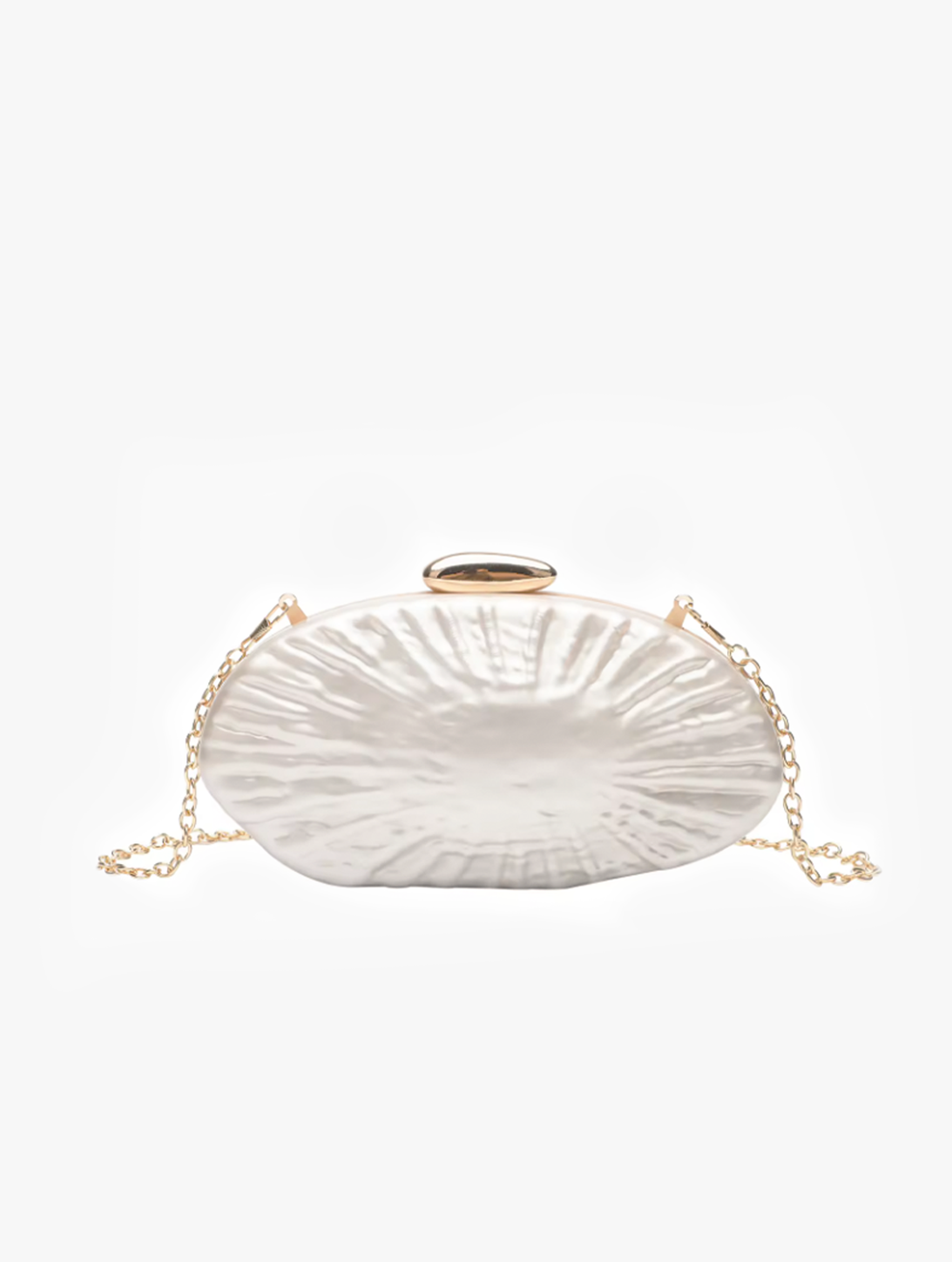 Clutch Perlado con Detalles en Dorado