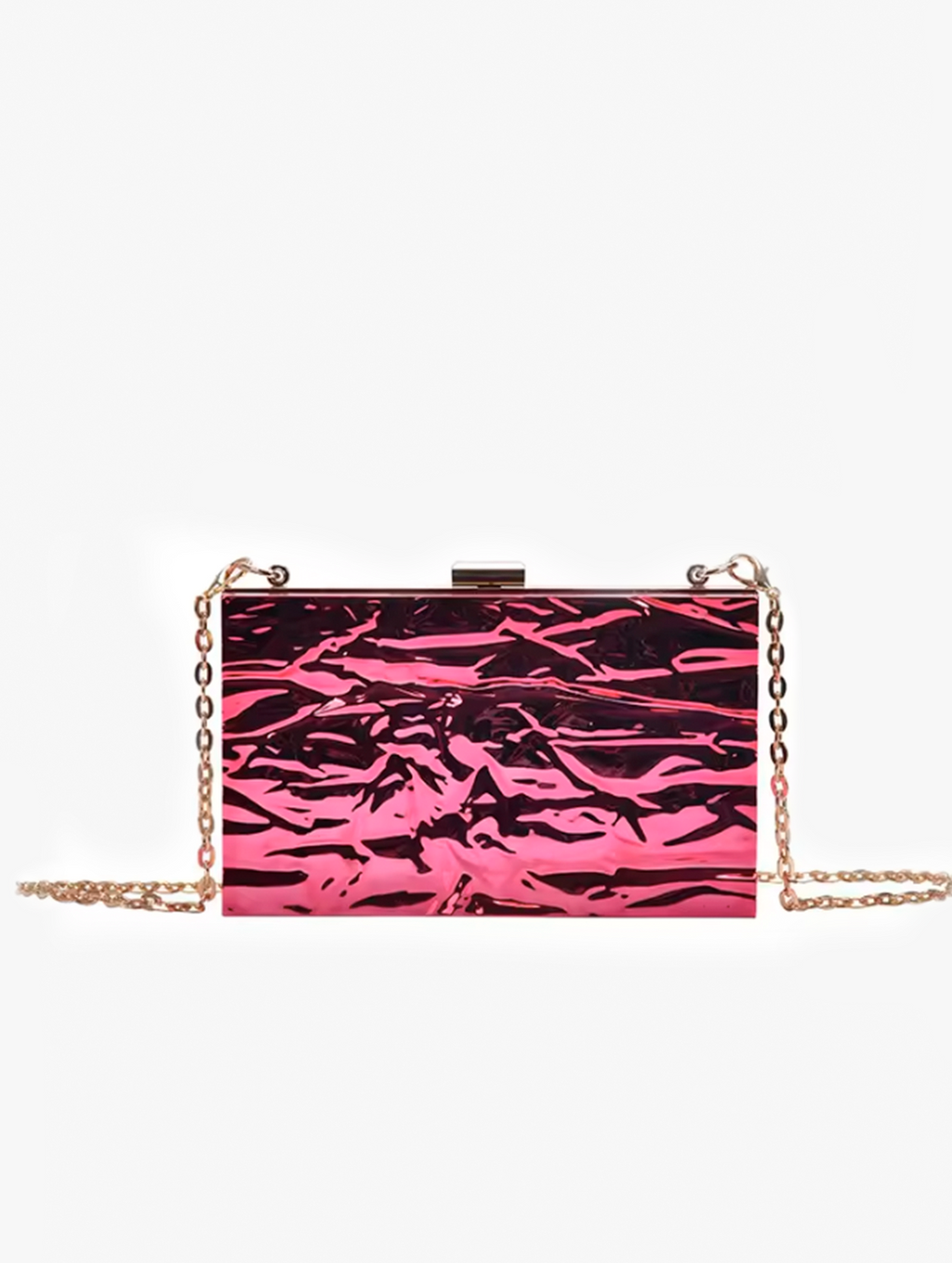 Clutch de Acrílico Efecto Agrietado