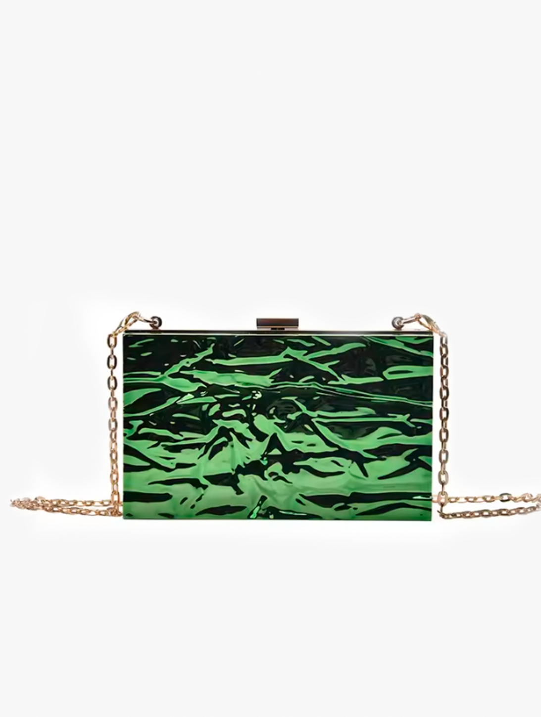 Clutch de Acrílico Efecto Agrietado