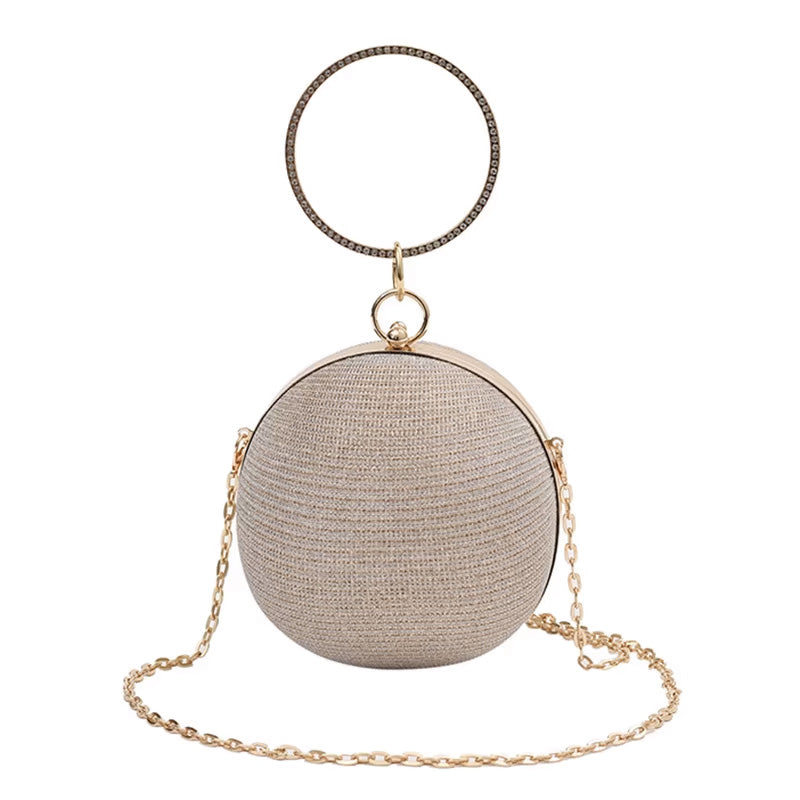 Bolso Redondo Brillante